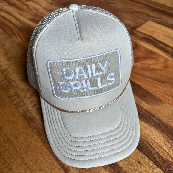 Daily Drills Logo Patch Neutral Trucker Hat - Picture 2 of 7